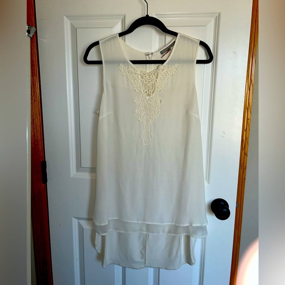 Lace Detail Tunic Sleeveless Top